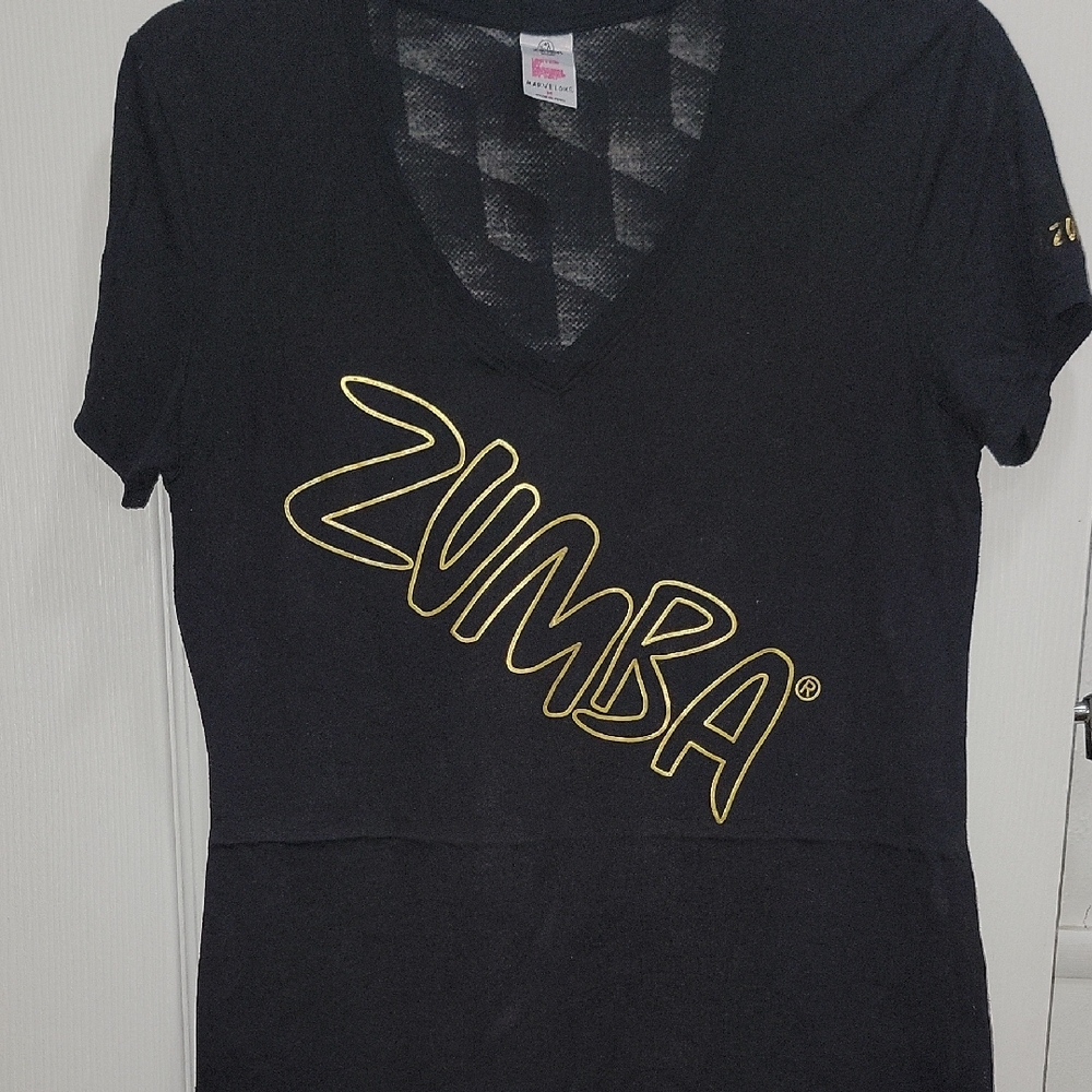 Zumba Fitness Black Tee with Yellow Logo